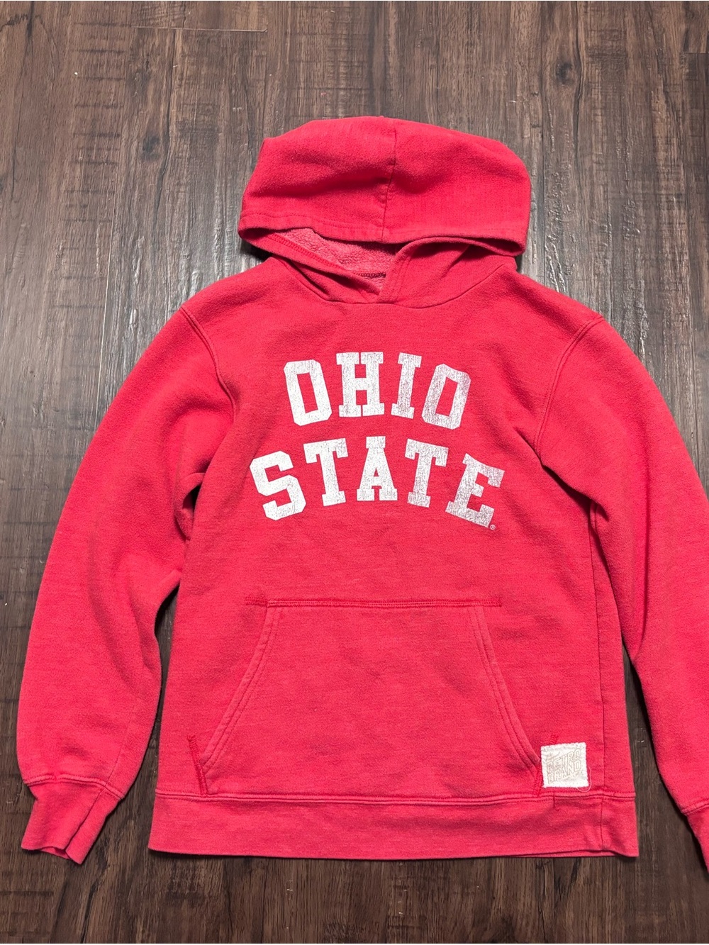 Original Retro Brand Ohio State Red Hooded Sweatshirt youth L